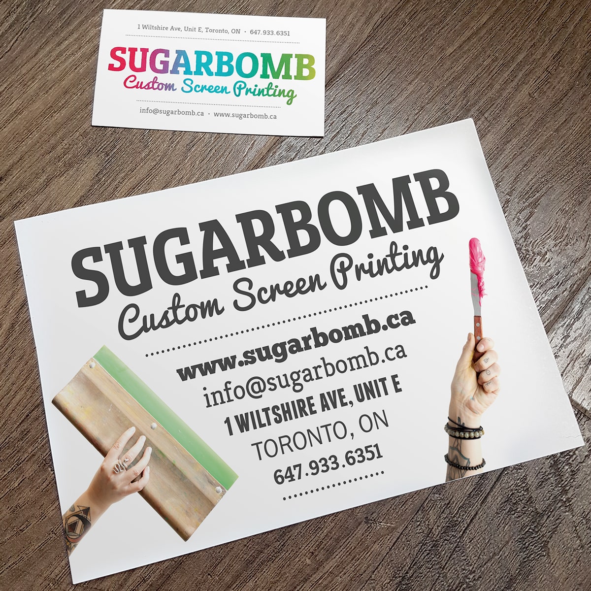 Sugarbomb Branding Business Card & Promo Flyer Design