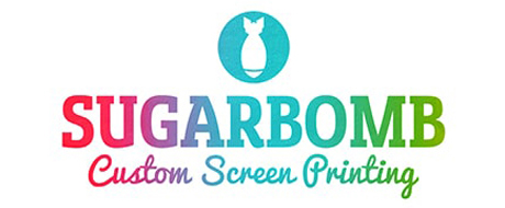 Sugarbomb Branding Rainbow Fade Logo Design